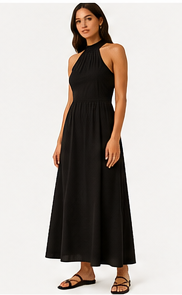 Black Halter Maxi Dress