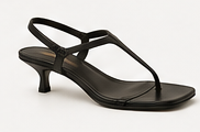 Black Thong Kitten Heel
