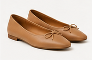 Tan Bow Ballet Flat